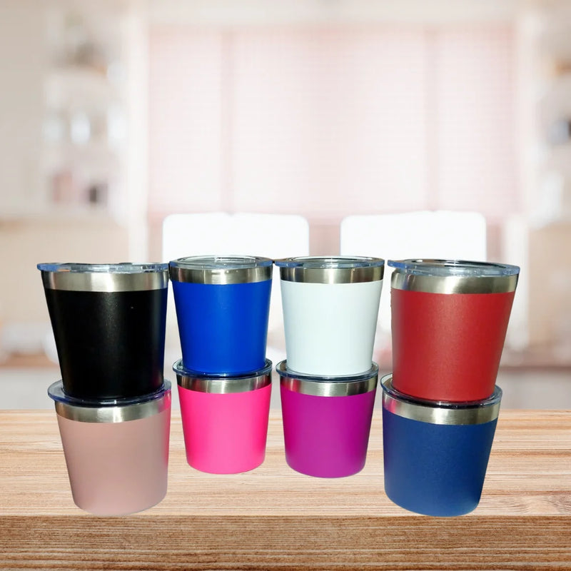 200ml Thermal Cuia Acrylic Lid Cup In Matte Stainless Steel