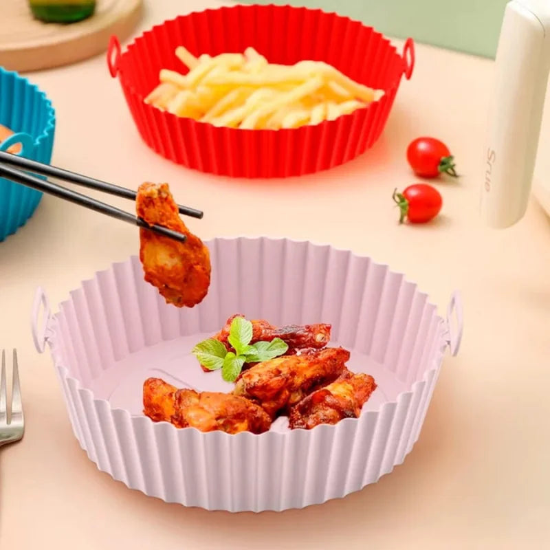 DAFUSHOP Kit 6 Shapes Airfryer Sizes Varied Silicone Non-stick Microwave Washable With Handle