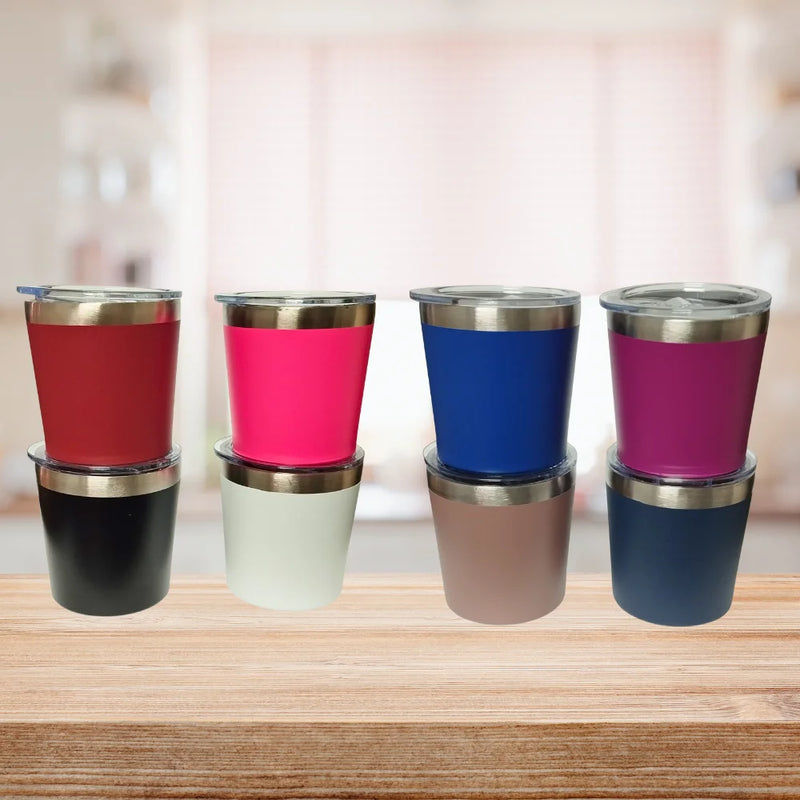 200ml Thermal Cuia Acrylic Lid Cup In Matte Stainless Steel