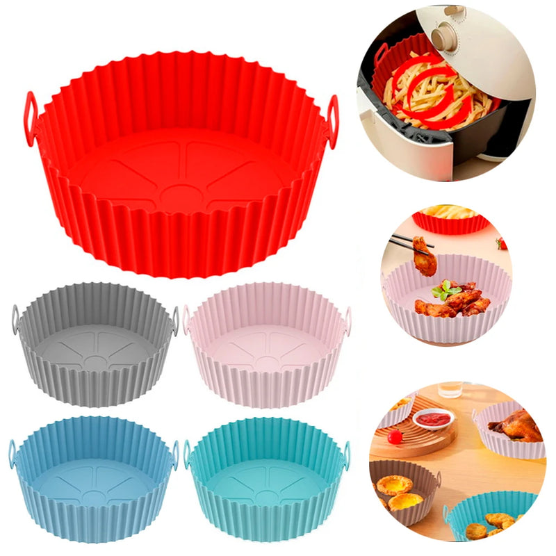 DAFUSHOP Kit 6 Shapes Airfryer Sizes Varied Silicone Non-stick Microwave Washable With Handle